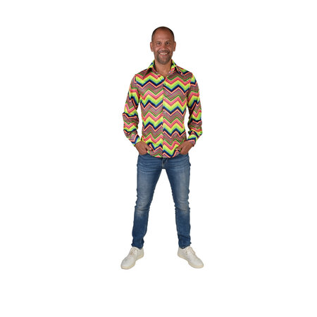 Party Blouse Zigzag Colorful Heren