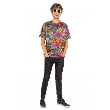 Hippie T-shirt Heren Colorful Dreams