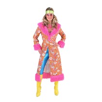 Hippie Mantel Paisley Dames Oranje/Pink