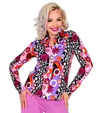 Party Blouse Paars 70's Groovy Dames