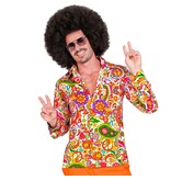 60's Blouse Heren Peace & Paisley Oranje
