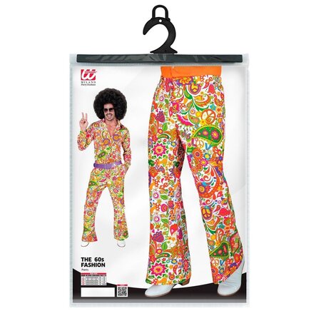 Flared 60's Broek Heren Peace & Paisley