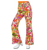 Flared Broek 60's Peace & Paisley Dames