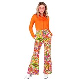 Flared Broek 60's Peace & Paisley Dames