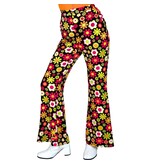 Flared Broek 60's Bloemen Dames