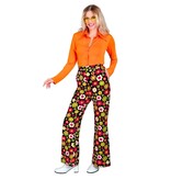 Flared Broek 60's Bloemen Dames