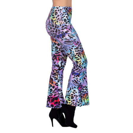 Hippiebroek Panter Paars Dames