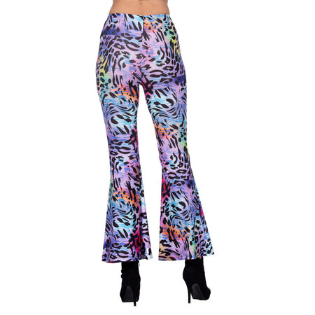 Hippiebroek Panter Paars Dames