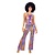 Disco Catsuit Regenboog Shine Dames
