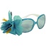 Partybril blauw met bloem