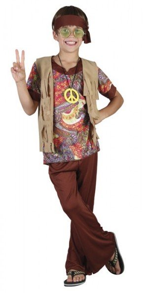 zien Alfabet militie Hippie kostuum jongen Willow | Hippiekleding.nl