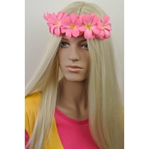 Haarband met Bloemen Roze