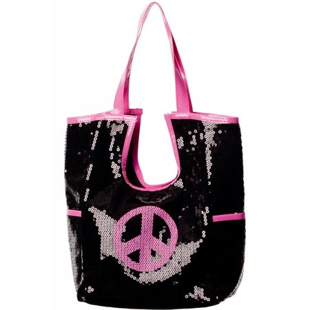 Tas pailletten peace hippie