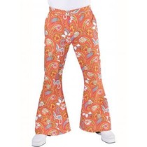 Hippie broek Paisley bruin/oranje