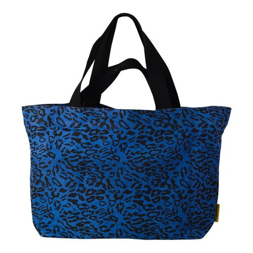 Mycha Ibiza Leopard XL shopper donkerblauw