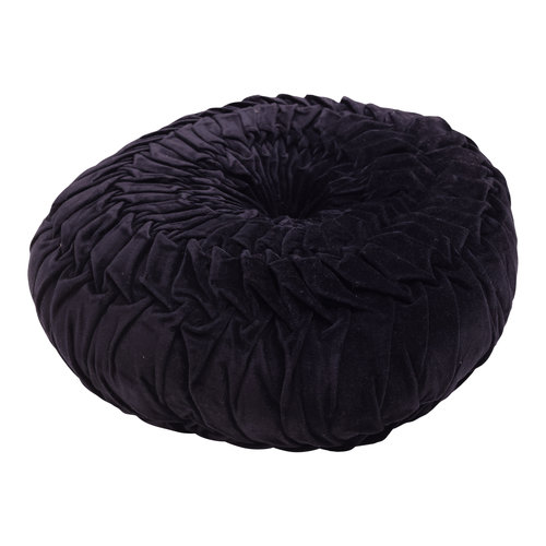 Mycha Ibiza Velvet rond sierkussen 45cm Zwart 3