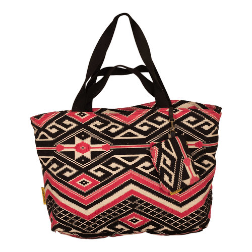 Mycha Ibiza XL Jacquard shopper strandtas 959