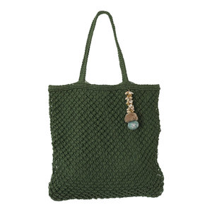 Mycha Ibiza Jute shopper tas Jaimy groen