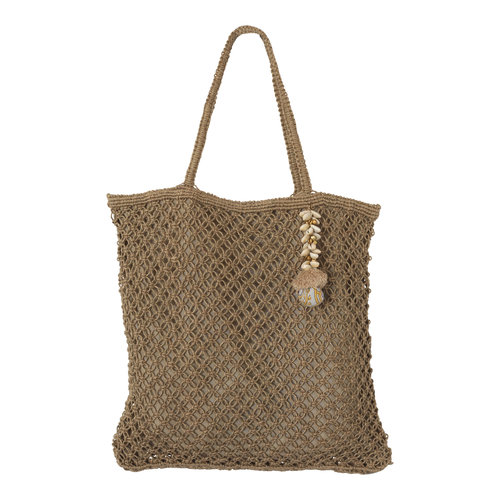 Mycha Ibiza Jute shopper tas Jaimy khaki