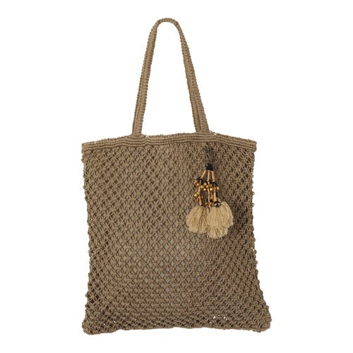 Mycha Ibiza Jute shopper tas Jill khaki