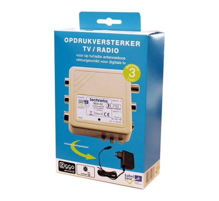 Technetix BDA-02 opdrukversterker Radio/TV