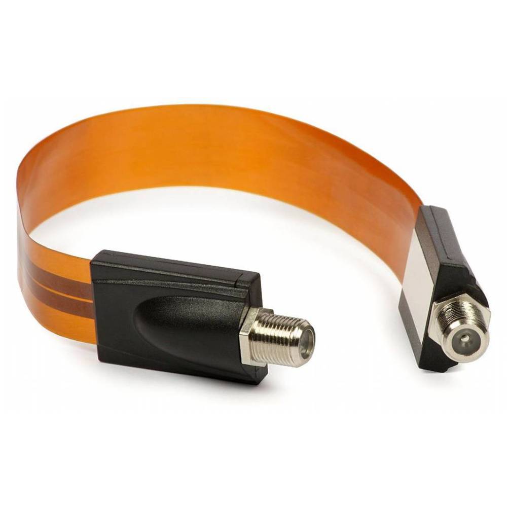 Skyverty Deur-/raamdoorvoer, platte coaxkabel, SO239, UHF-aansluiting, UHF-aansluiting, 50 ohm, coax-pigtail-verlengkabel