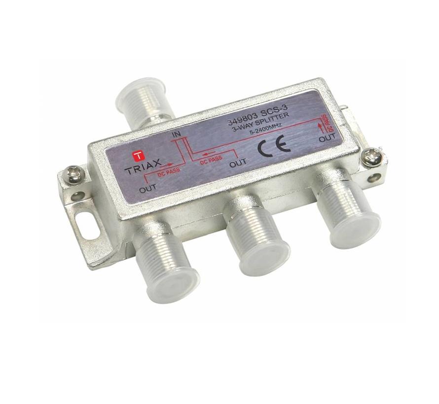 Triax SCS-3 signaal splitter 3 voudig 5-2400Mhz