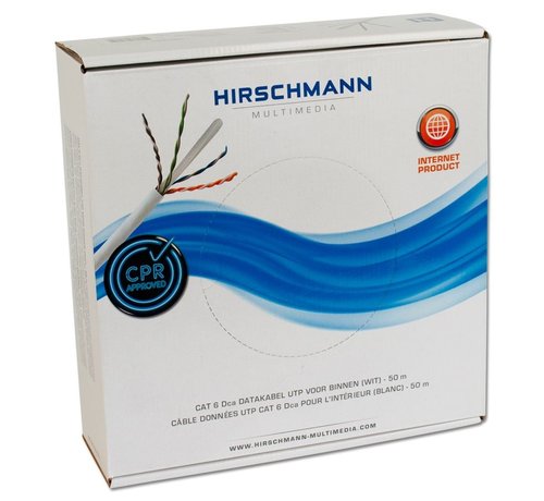 Hirschmann Hirschmann INKA CAT 6 Dca/50 M CAT 6 UTP,50 Mtr Doos,Wit,Dca