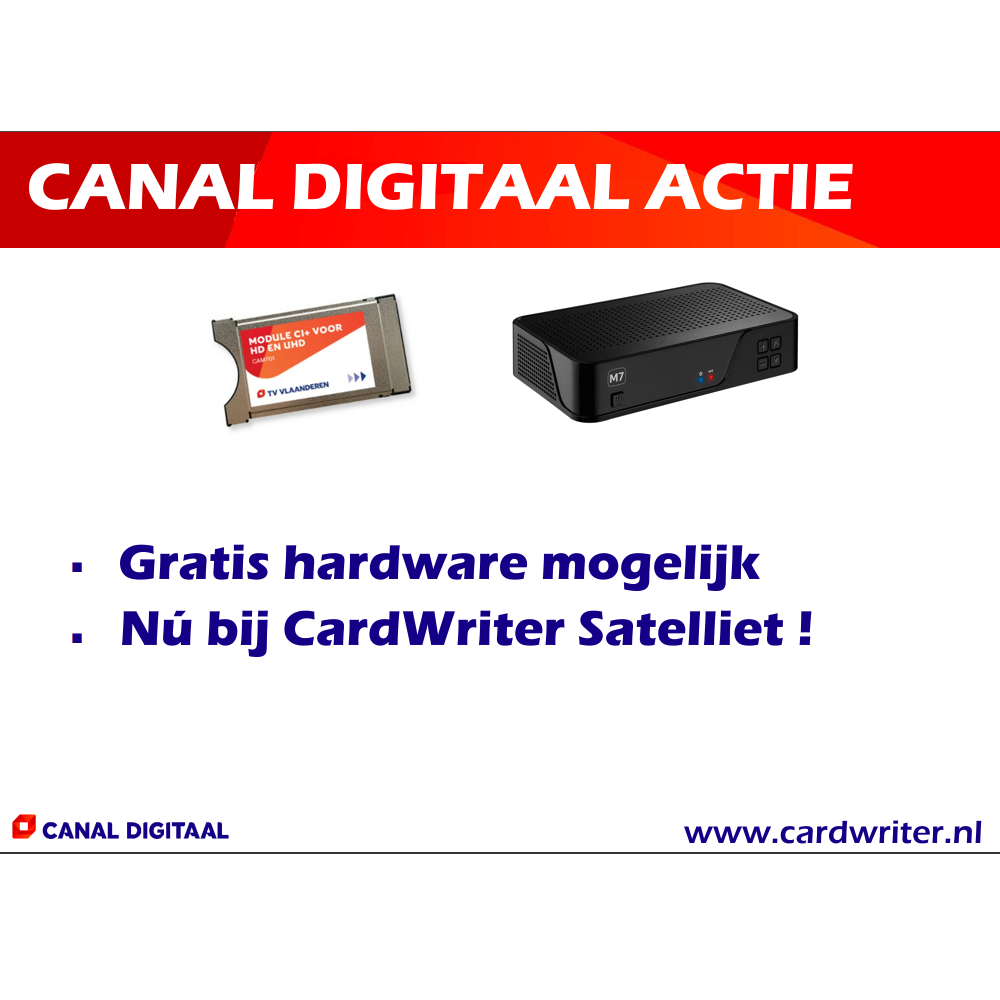 Mijnenveld vieren Regeneratief Canal Digitaal actie gratis hardware - Satelliet winkel CardWriter