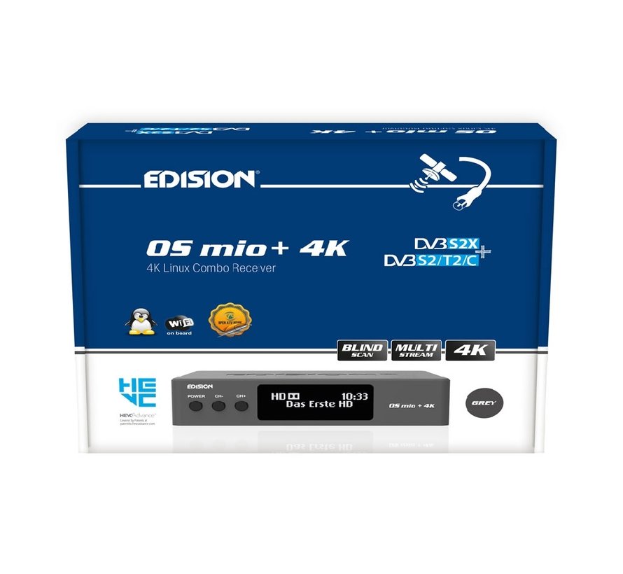 Edision OS MIO+ 4K S2X + S2/T2/C