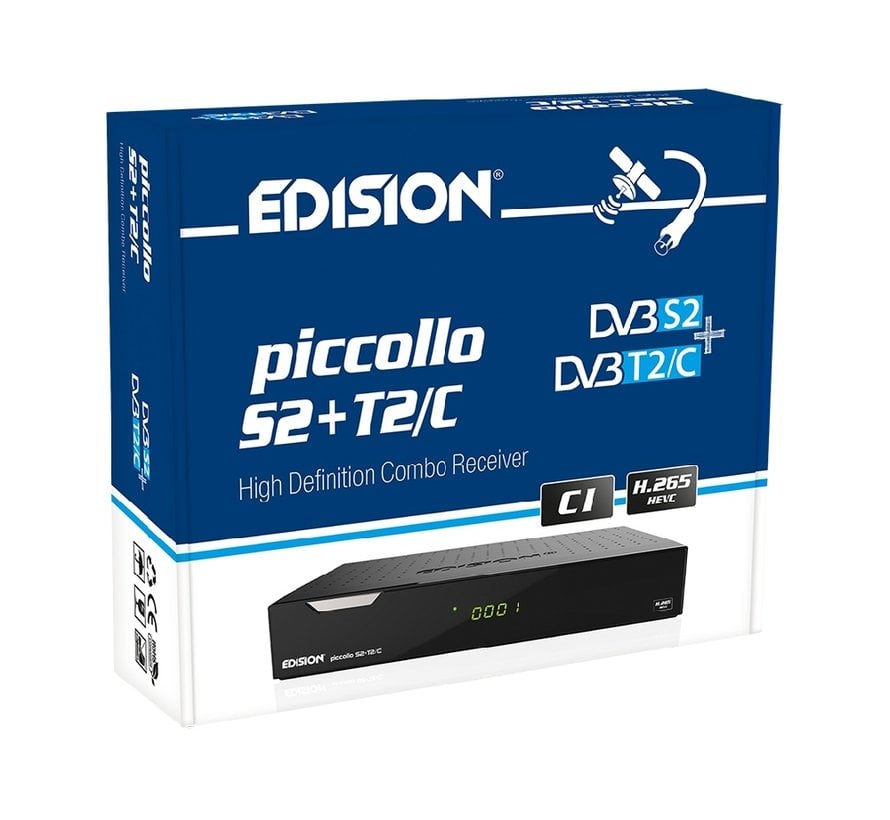 Edision Piccollo S2+T2/C met CI slot - BeNeLux versie!