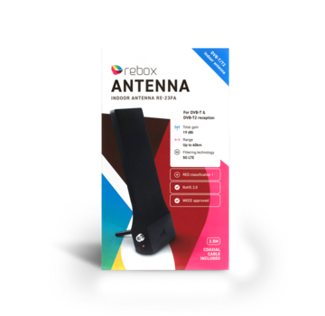Rebox Rebox RE-23FA DVB-T2 binnen antenne voor DVB-T(2) 19 dBi - tot 40 km