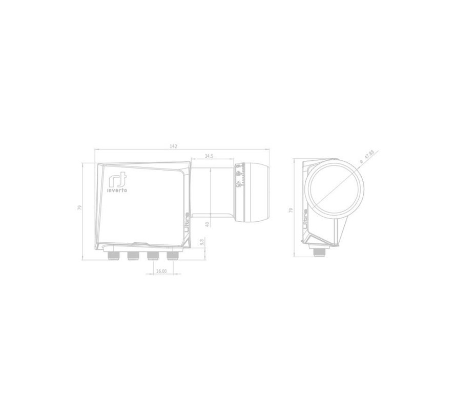 Inverto IDLT-QTL412-ULTRA-OPN HGLN Ultra Quattro 40mm PLL LNB