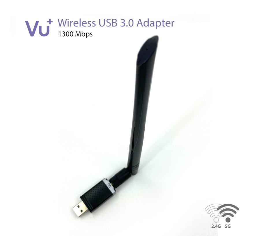 VU+ dual band WiFi dongle USB 3.0 adapter 1300 Mbps met antenne