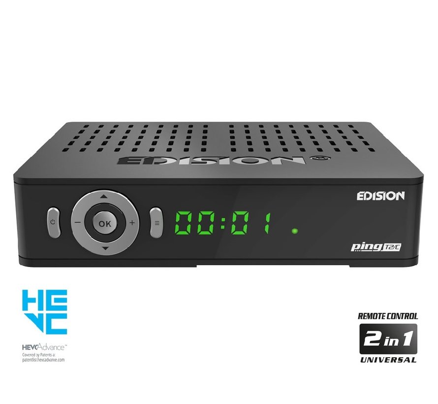 Edision PING T2/C DVB-T2C H.265 HEVC