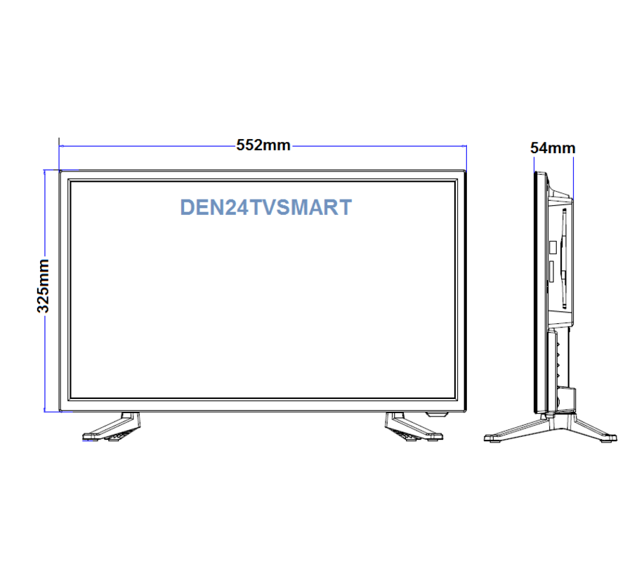 Denson DEN24TVSMART DVD 24" LED TV DVB-S2/C/T2, CI+, 9-30v