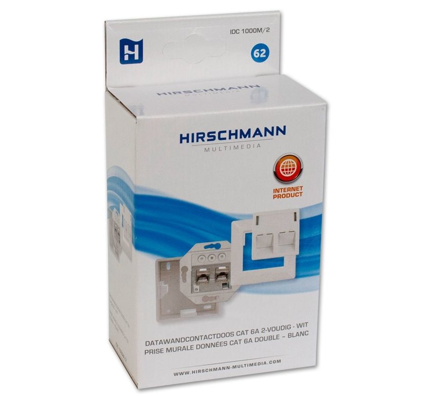 Hirschmann IDC 1000M2 data opbouw wandcontactdoos 2x RJ 45