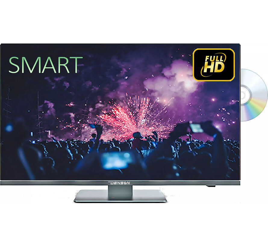 Denson frameless DEN22F SMART TV full HD 22" LED TV met DVD