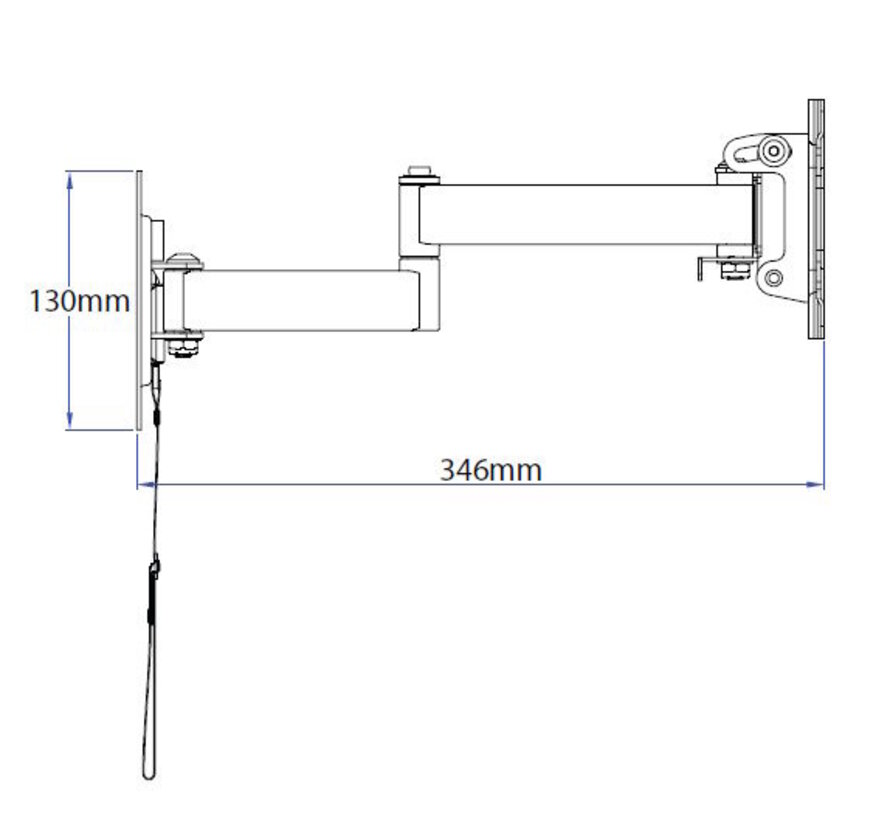 Satenne EM-1000 TV ophangsysteem voor camper & caravan – 10″ tot 26″