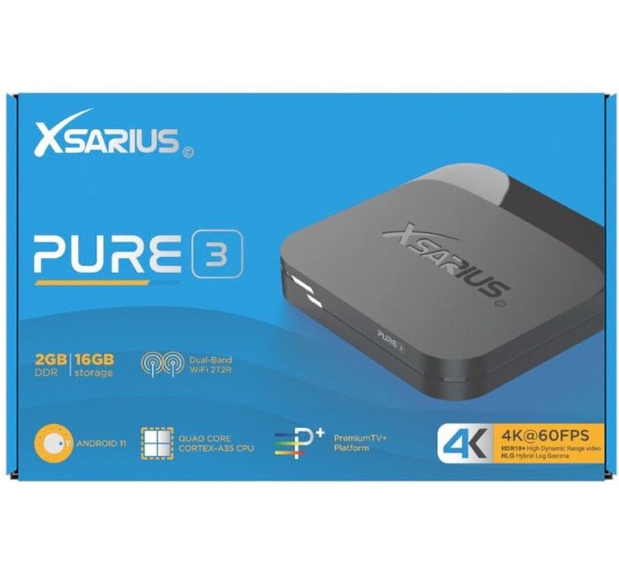 Xsarius Pure 3 UHD - 4K Android 11 Media Player