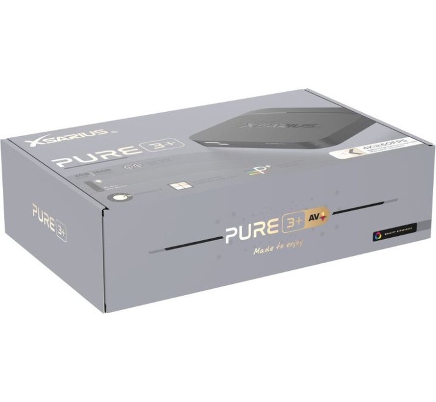 Xsarius Pure 3+ UHD - plus versie - 4K Android 11 Media Player