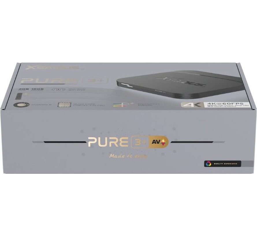 Xsarius Pure 3+ UHD - plus versie - 4K Android 11 Media Player