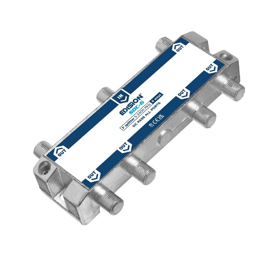 Edision signaal splitter 6-voudig 5-2400 Mhz