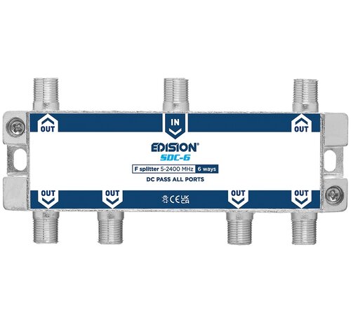 Edision Edision signaal splitter 6-voudig 5-2400 Mhz