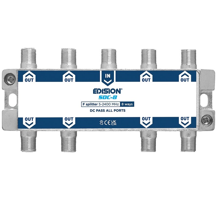 Edision signaal splitter 8-voudig 5-2400 Mhz