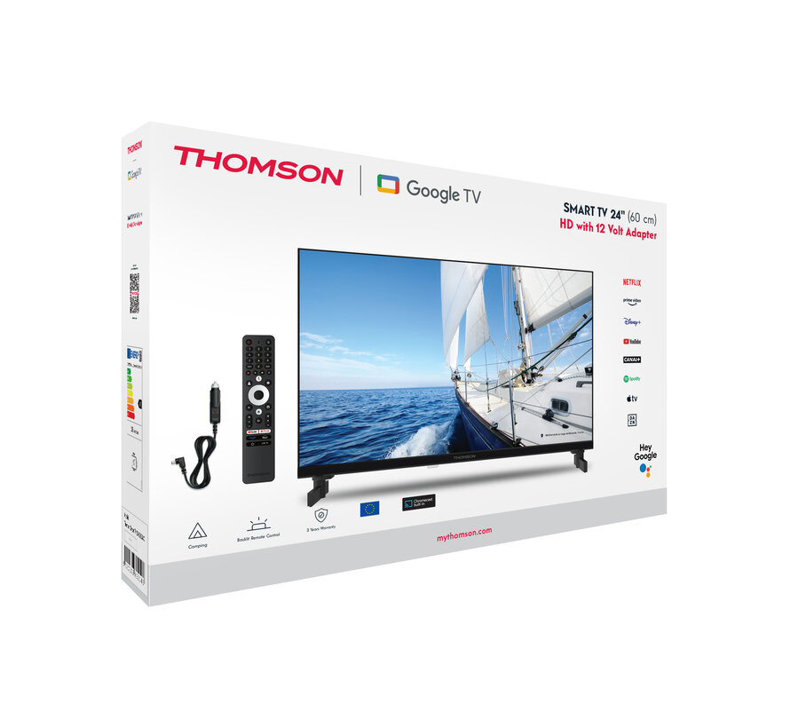 Thomson 24" Google TV - 12V & 220V - DVB-S2/C/T2