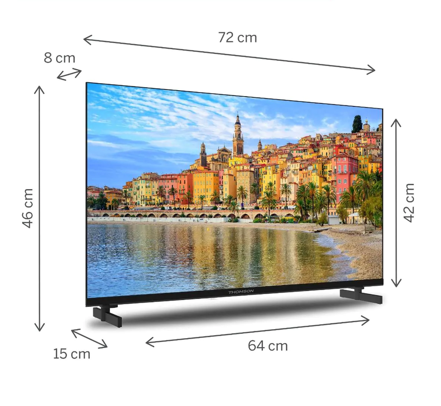 Thomson 32" Google TV - Full HD - 12V & 220V - DVB-S2/C/T2
