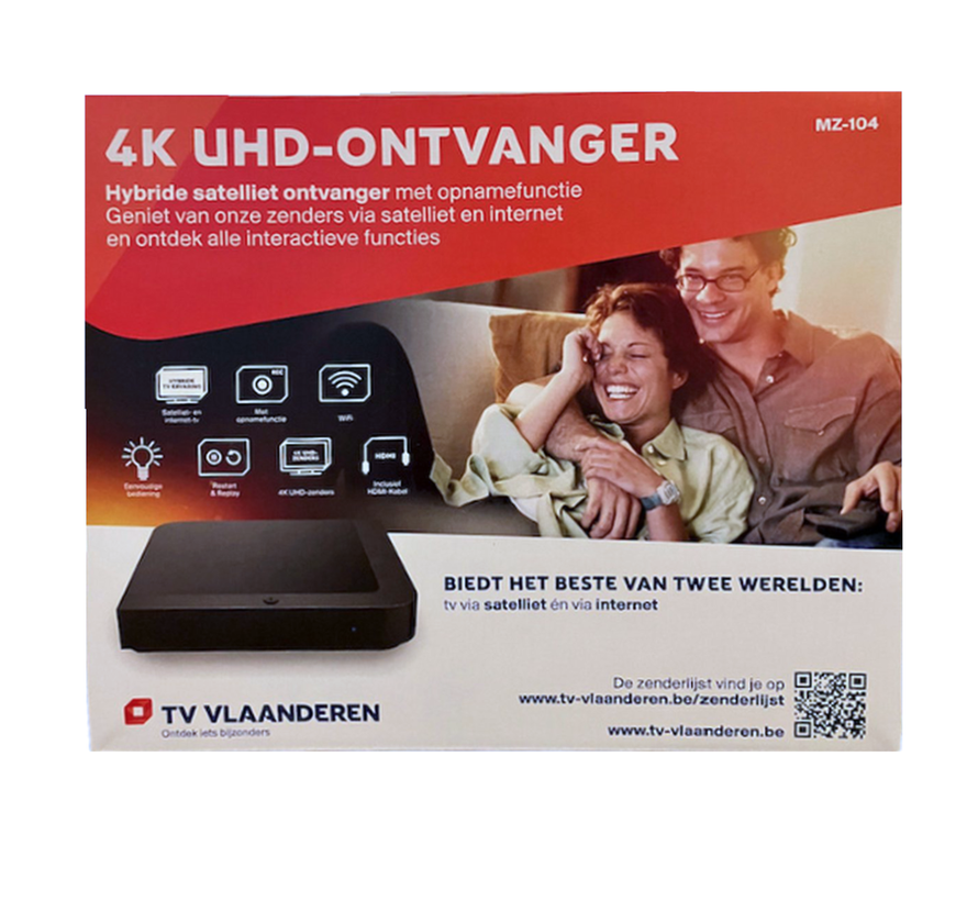 TV Vlaanderen MZ-104 UHD - 4K met ingebouwde smartcard