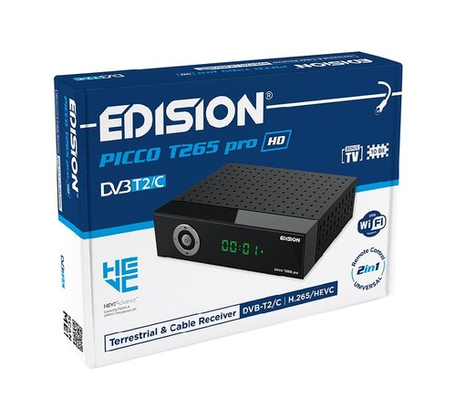 Edision Edision Picco T265 PRO HD - DVB-T2C H.265 HEVC