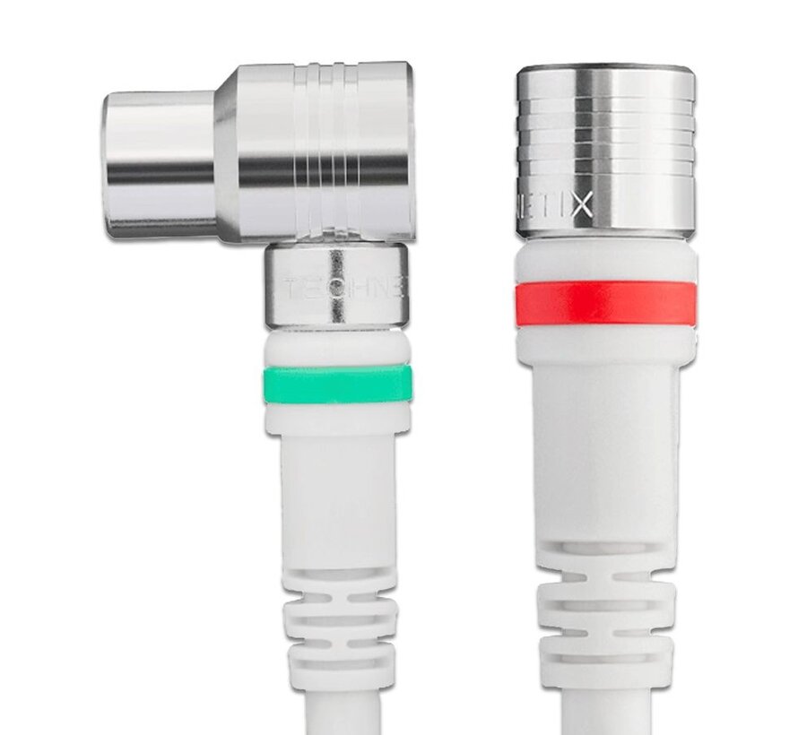 Technetix Connectionset F/IEC 1,5meter + 4 x F/IEC adapter - Ziggo geschikt
